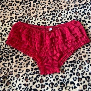 Cacique Red ruffled pantie